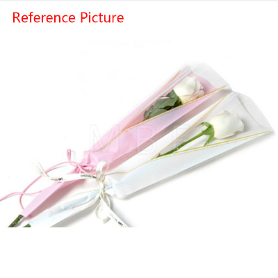 Flower Wrapping Paper Single Rose Packaging Bag ABAG-WH0011-03-1