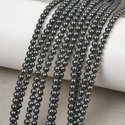 Natural Black Stone Beads Strands LS-GG-CBA0389-A07-3mm-1