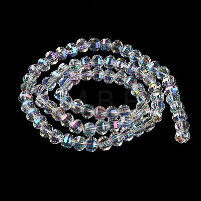 Transparent Electroplate Glass Beads Strands GLAA-Q099-C01-14-1-1