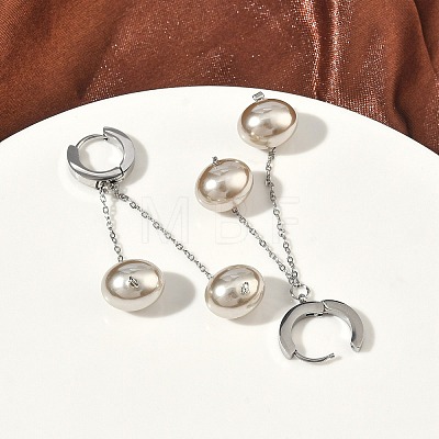 304 Stainless Steel Hoop Earrings EJEW-D350-01P-1