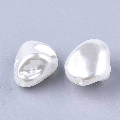 ABS Plastic Imitation Pearl Beads OACR-T017-15-1