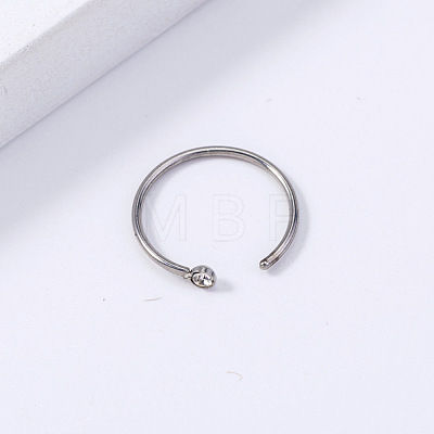 304 Stainless Steel Flat Round Cuff Hoop Nose Rings WG9BB1A-01-1