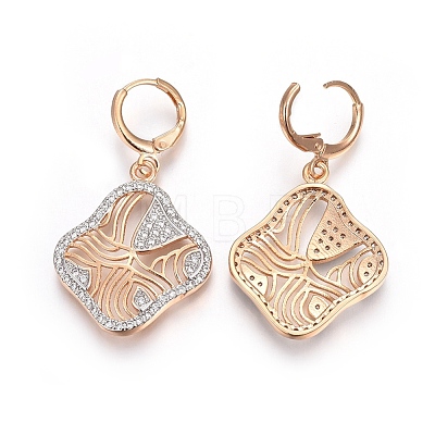 Brass Micro Pave Cubic Zirconia Jewelry Sets SJEW-F189-01KCG-1