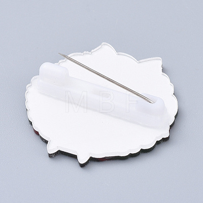 Acrylic Safety Brooches X-JEWB-D006-A07-1