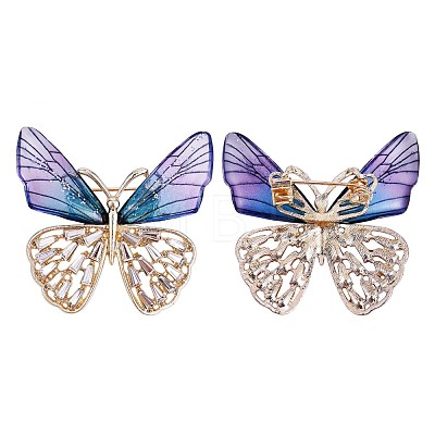 Crystal Rhinestone Butterfly Brooch Pin JBR084A-1