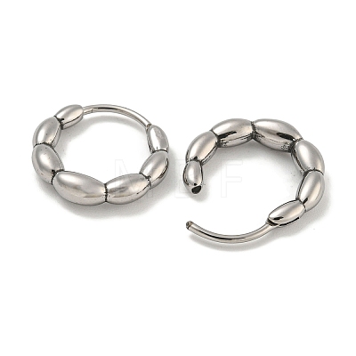 316 Surgical Stainless Steel Hoop Earrings EJEW-D096-19L-AS-1
