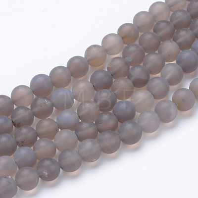 Natural Agate Stone Beads Strands G-T055-4mm-08-1