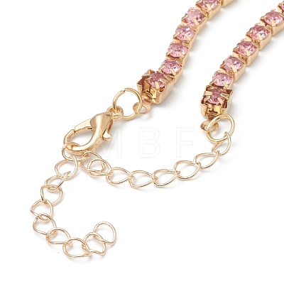 Alloy Rhinestone Cup Chain Necklaces NJEW-H217-02LG-1