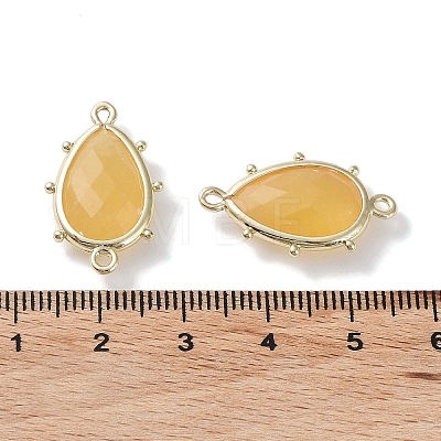 Natural Topaz Jade Connector Charms G-G012-05G-20-1
