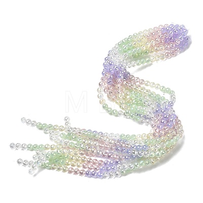 Electroplate Glass Beads Strands EGLA-D300-06-6mm-18-1