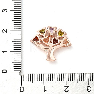 Brass Micro Pave Cubic Zirconia Pendants KK-D061-12RG-1