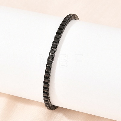304 Stainless Steel Box Chain Bracelets for Women Men BJEW-H643-02EB-1