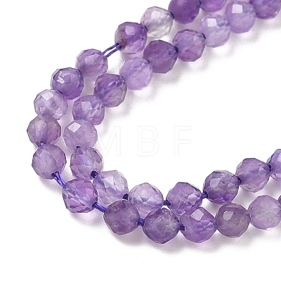 Grade A Natural Amethyst Beads Strands G-A129-3mm-E02-1