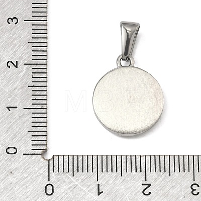 Textured 304 Stainless Steel Pendants STAS-A140-02P-6-1