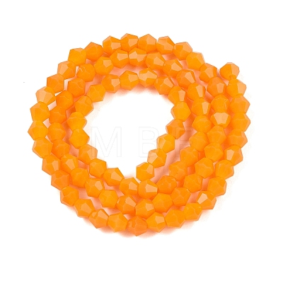 Opaque Solid Color Imitation Jade Glass Beads Strands EGLA-A039-P4mm-D04-1