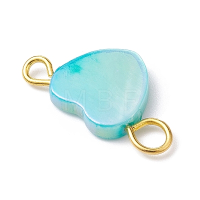 Natural Freshwater Shell Dyed Connector Charms PALLOY-JF02244-01-1
