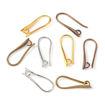 Brass Earring Hooks for Earring Designs KK-M142-02-RS-1