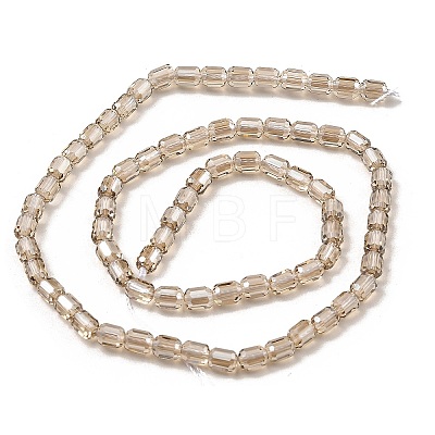 Electroplate Transparent Glass Beads Strands GLAA-C029-02A-07-1