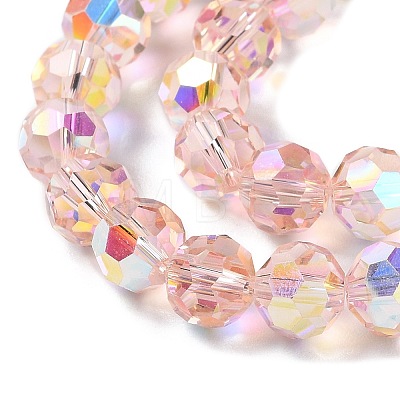 Electroplate Glass Beads Strands GLAA-Q099-E01-07-1