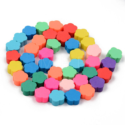 Handmade Polymer Clay Beads Strands X-CLAY-N008-006-1