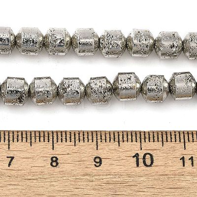 Electroplated Natural Lava Rock Beads Strands G-L606-B02-01A-1