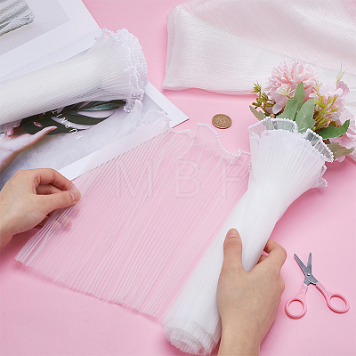 Gorgecraft 2 Bags Organza Flower Wrapping Bouquet Paper DIY-GF0009-26A-1