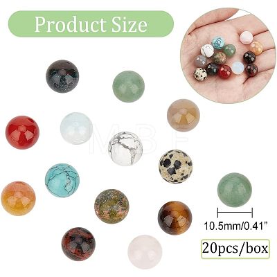 Natural & Synthetic Gemstone Round Beads G-NB0003-86B-1