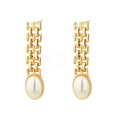 Stainless Steel with Pearl Earrings KS3885-3-1