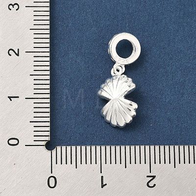 925 Sterling Silver Pave Clear Cubic Zirconia European Dangle Charms STER-G049-02S-1