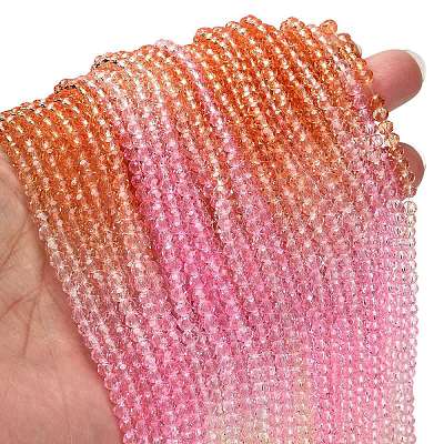 Transparent Painted Glass Beads Strands DGLA-A034-T4mm-A20-1