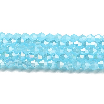 Imitation Jade Electroplate Glass Beads Strands EGLA-A039-J4mm-B03-1