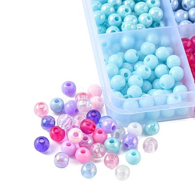 120G 24 Style Transparent & Opaque Acrylic Beads OACR-FS0001-21-1