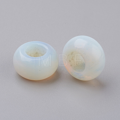 Synthetic Opalite European Beads X-G-G740-12x6mm-20-1