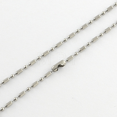 304 Stainless Steel Ball Chain Necklace Making X-NJEW-R225-04-1