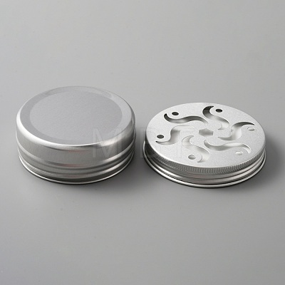 Aluminium Shallow Round Candle Tins AJEW-WH0312-58A-1