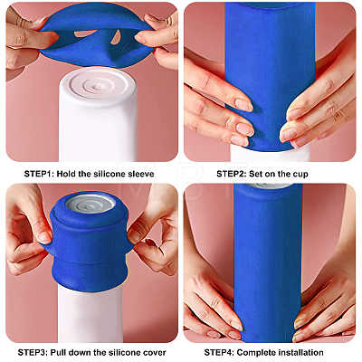 Gorgecraft 2Pcs 2 Style Silicone Cup Sleeve AJEW-GF0005-23A-1