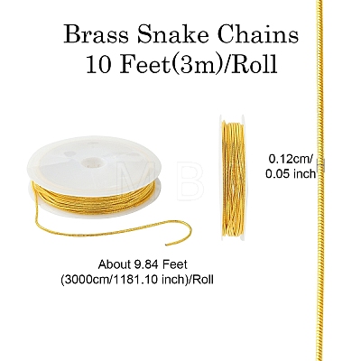 Brass Snake Chains CHC-YW0002-01S-1