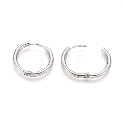 304 Stainless Steel Huggie Hoop Earrings EJEW-F111B-21mm-P-1