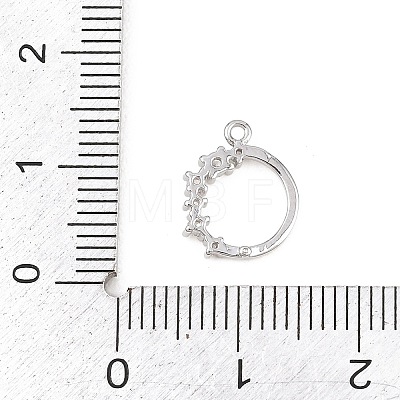 Brass Micro Pave Clear Cubic Zirconia Pendants KK-D225-14P-01-1