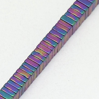 Electroplate Non-magnetic Synthetic Hematite Heishi Beads Strands G-J171B-4x4mm-01-1