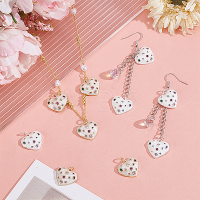 10Pcs 2 Colors Eco-Friendly Brass Micro Pave Cubic Zirconia Pendants KK-GA0002-54-1