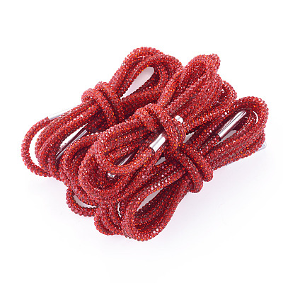 4Pcs Rhinestone Round Cord Shoelace FIND-TA0010-44P-02-1