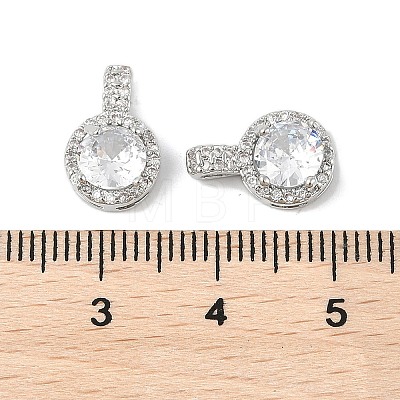 Brass Micro Pave Cubic Zirconia Pendants KK-R219-25P-1