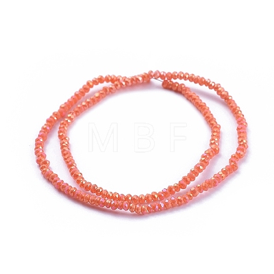 Electroplate Glass Beads Strands X-GLAA-F079-FR16-1