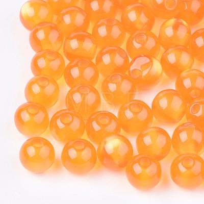 Round Imitation Cat Eye Resin Beads RESI-R157-8mm-13-1