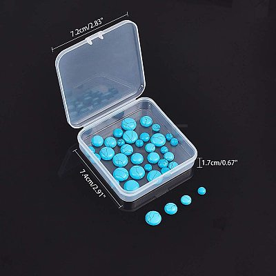 Synthetic Turquoise Cabochons G-AR0001-02-1