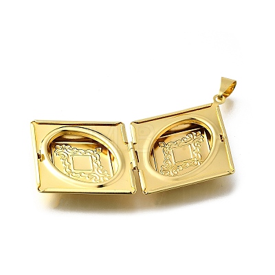 Brass Locket Pendants X-KK-Q066-26G-1