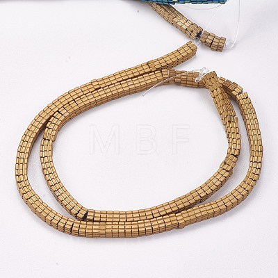 Electroplated Non-magnetic Synthetic Hematite Beads Strands G-P367-F08-1