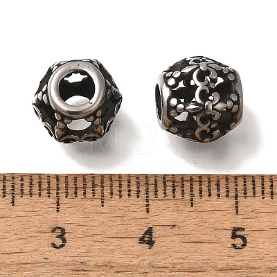 304 Stainless Steel European Beads STAS-D191-08F-AS-1