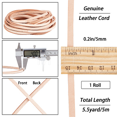 Gorgecraft Flat Cowhide Leather Cord WL-GF0001-10A-01-1